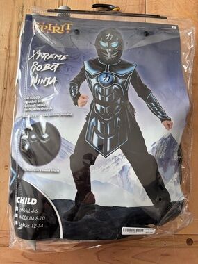 Spirit Xtreme Robot Ninja Costume - Black & Blue